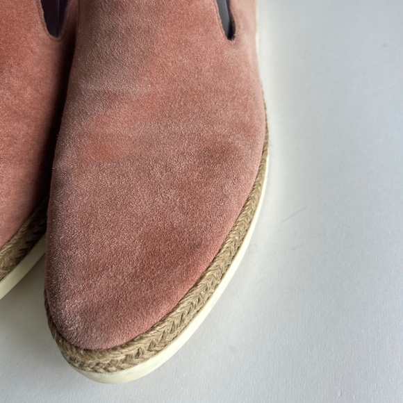 Vince Pink Suede Genuine Leather Rubber Outsole Espadrilles Flats size 8 - Picture 6 of 14